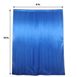 8ftx10ft Royal Blue Satin Formal Event Backdrop Drape, Window Curtain Panel