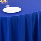 108" Royal Blue Premium Scuba Round Tablecloth, Wrinkle Free Polyester Tablecloth