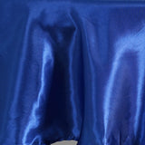 90" Royal Blue Satin Round Tablecloth