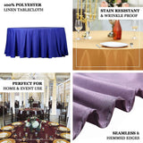 Polyester 132" Round Tablecloth Royal Blue - Seamless Chic Table Cover