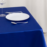 54inch Royal Blue Seamless Lamour Satin Square Table Overlay