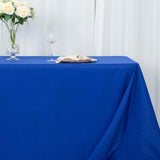 90x156inch Royal Blue 220 GSM Seamless Premium Polyester Rectangular Tablecloth