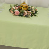 60"x102" Sage Green Lamour Satin Rectangle Tablecloth