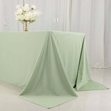 Sage Green Premium Scuba Wrinkle Free Rectangular Tablecloth, Seamless Scuba Polyester Tablecloth