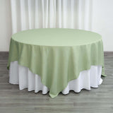 90"x90" Sage Green Square Polyester Table Overlay