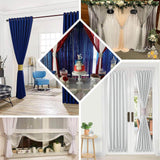 4 Pack | Silver Rhinestone Mesh Velcro Backdrop Curtain Bands, Large Chair Sash Clip Tie Backs