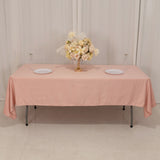 60"x102" Dusty Rose Lamour Satin Rectangle Tablecloth