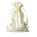 12 Pack | 6"x9" Yellow Satin Drawstring Wedding Party Favor Gift Bags