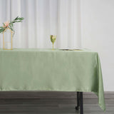 60"x102" Sage Green Smooth Satin Rectangular Tablecloth