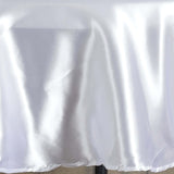 90" White Satin Round Tablecloth