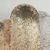 7ft Sparkly Champagne Double Sided Big Payette Sequin Chiara Backdrop Stand Cover For Fitted Round