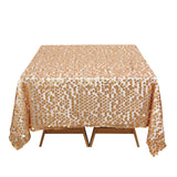 72inch Matte Champagne Premium Big Payette Sequin Square Table Overlay