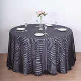 120inch Black Seamless Diamond Glitz Sequin Round Tablecloth