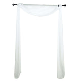 18ft | Ivory Wedding Arch Drapery Fabric Window Scarf Valance, Sheer Organza Linen