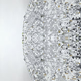 7.5ft Sparkly Silver Double Sided Big Payette Sequin Round Fitted Wedding Arch Cover