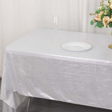 60x126inch Silver Shimmer Sequin Dots Polyester Tablecloth, Wrinkle Free Sparkle Glitter