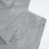 90x132Inch Silver Accordion Crinkle Taffeta Rectangular Tablecloth