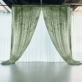 5ftx12ft Sage Green Premium Smooth Velvet Event Curtain Drapes, Backdrop Event Panel