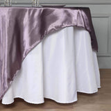 60"x 60" Amethyst Seamless Square Satin Tablecloth Overlay