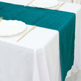 12inch x 108inch Peacock Teal Premium Velvet Sheen Finish Table Runner