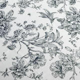 Polyester 90x156inch Rectangle Tablecloth White - Seamless Black French Toile Pattern#whtbkgd