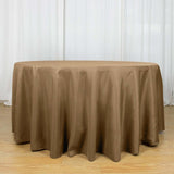 120inch Taupe Polyester Round Tablecloth