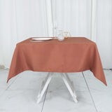 54" Terracotta (Rust) Premium Polyester Square Tablecloth - 220GSM