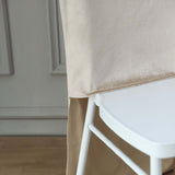 Champagne Buttery Soft Velvet Chiavari Chair Back Slipcover, Solid Back Chair Cover Cap
