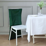 Hunter Emerald Green Buttery Soft Velvet Chiavari Chair Back Slipcover, Solid Back Chair Cover Cap