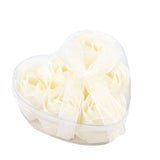 4 Pack | 24 Pcs White Scented Rose Soap Heart Shaped Party Favors With Gift Boxes And Ribbon