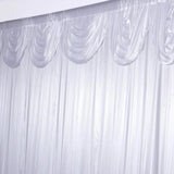 20ftx10ft Classic White Satin Double Drape Formal Event Curtain Panel