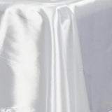 60"x126" White Satin Rectangular Tablecloth