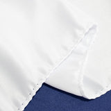 72x72inch White Lamour Satin Table Overlay, Square Tablecloth Topper