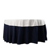 Premium Scuba Round 70" Tablecloth White - Wrinkle Free & Stain Resistant Table Cover