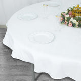 70" White Premium Polyester Round Tablecloth - 220GSM