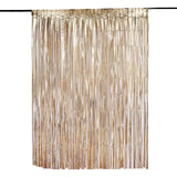 8ft Matte Gold Metallic Tinsel Foil Fringe Doorway Curtain Party Backdrop