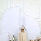 Set of 4 | Matte White Spandex Half Moon Chiara Backdrop Stand Covers