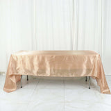 60"x126" Nude Satin Rectangular Tablecloth