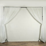 Ivory Fire Retardant Sheer Organza Premium Curtain Panel Backdrops With Rod Pockets - 10ftx10ft