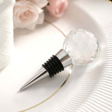 Crystal Glass Ball Metal Wine Bottle Stopper Plug Party Favor Gift Box