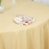 108" Champagne Premium Polyester Round Tablecloth - 220GSM