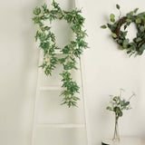 5.5ft | Cream Artificial Daisy, Magnolia Leaf Flower Garland Faux Vine