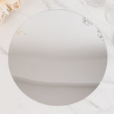 10 Pack Silver Round Acrylic Mirror Tray Centerpiece Bases, Large Circle Mirror Candle Plate