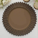 6 Pack | 13inch Matte Natural Sunflower Disposable Charger Plates