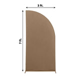 7ft Matte Taupe Spandex Half Moon Chiara Backdrop Stand Cover