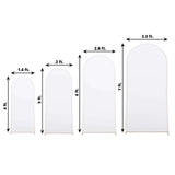 Set of 4 | Matte White Spandex Fitted Wedding Arch Covers