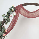 20ft Mauve Cinnamon Rose Gauze Cheesecloth Fabric Wedding Arch Drapery, Window Scarf Valance