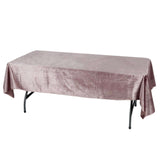 60"x102" Mauve Premium Velvet Rectangle Tablecloth, Reusable Linen