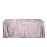 90inch x156inch Mauve Seamless Premium Velvet Rectangle Tablecloth, Reusable Linen