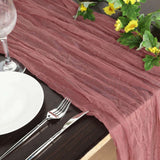 10ft Mauve / Cinnamon Rose Gauze Cheesecloth Boho Table Runner